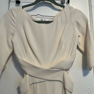 Gregory Ellenburg CUSTOM cream Jumpsuit Pageant Interview